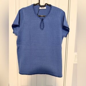 Smash + Tess Periwinkle Knit Short Sleeve Top